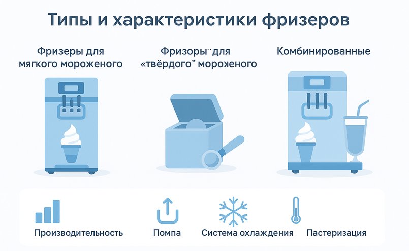 Типы и характеристики фризеров для мороженого